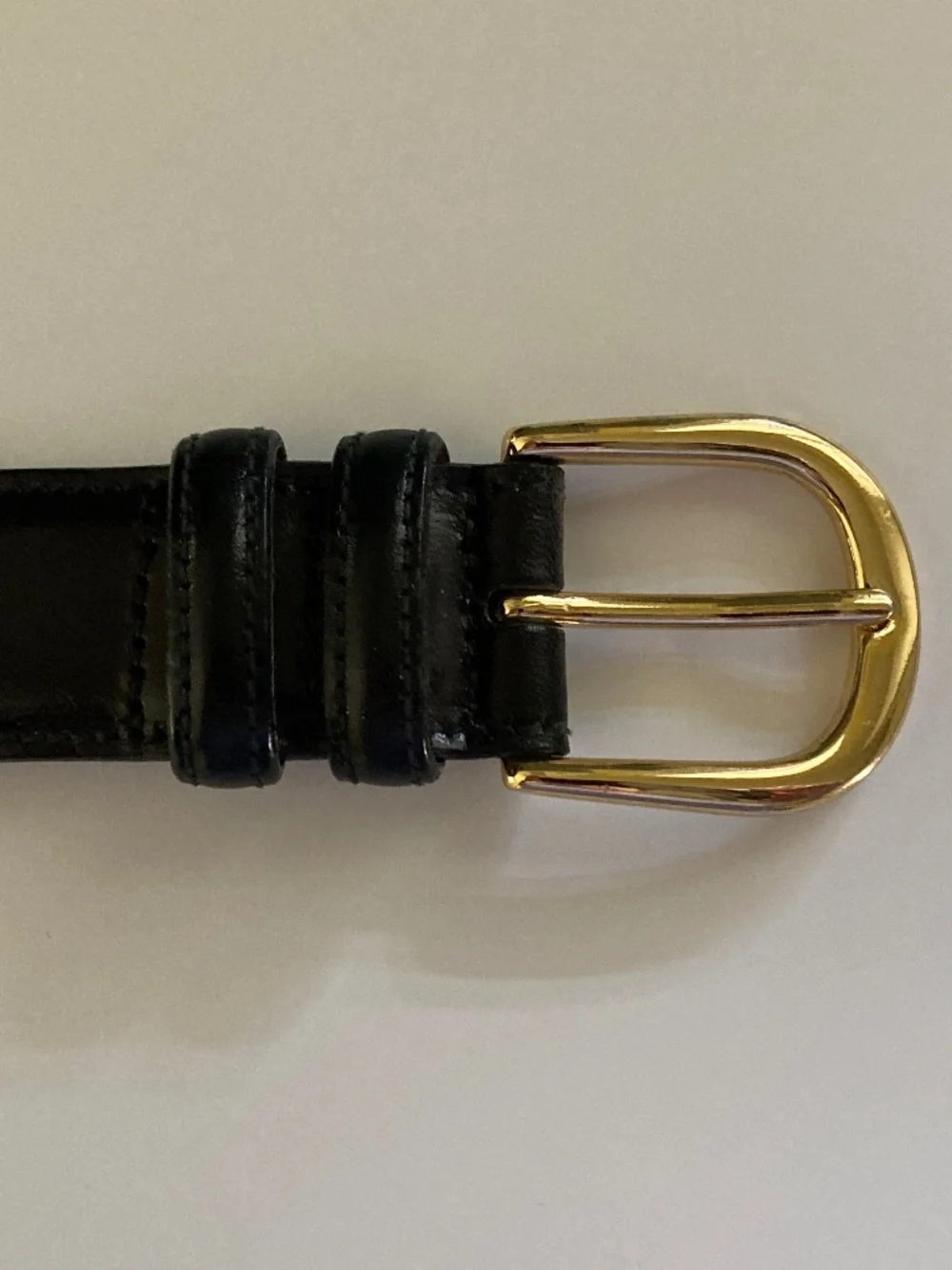 Trafalgar Women's/Men's Black Cortina Leather Dress Belt/Brass Buckle/36/NEW!